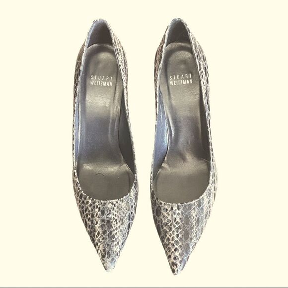 HOST PICK - Stuart Weitzman Python Embossed Leather Heels - Picture 2 of 10